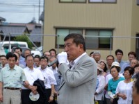 石破幹事長　来県「３区街頭演説」　（高岡市東五位公民館前） 7月16日