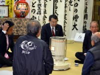 南砺市議会議員選挙「激励」 自由民主党富山県第三選挙区支部　橘 慶一郎支部長、四方正治幹事長、自由民主党南砺市連合支部　山辺美嗣支部長、武田慎一支部長代行 11月5日